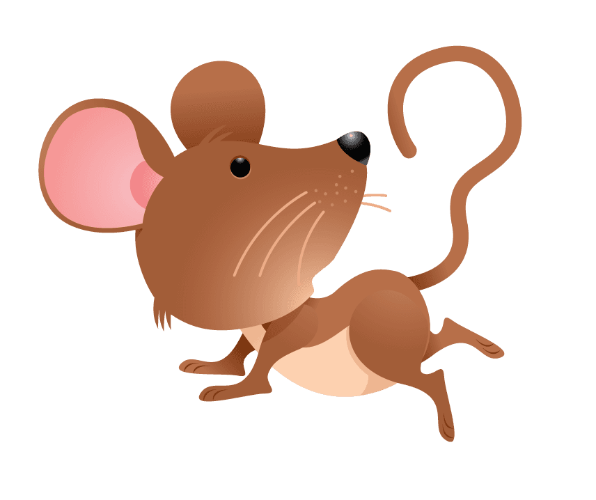 cute and playful mouse animal characters vectors for children's educational materials