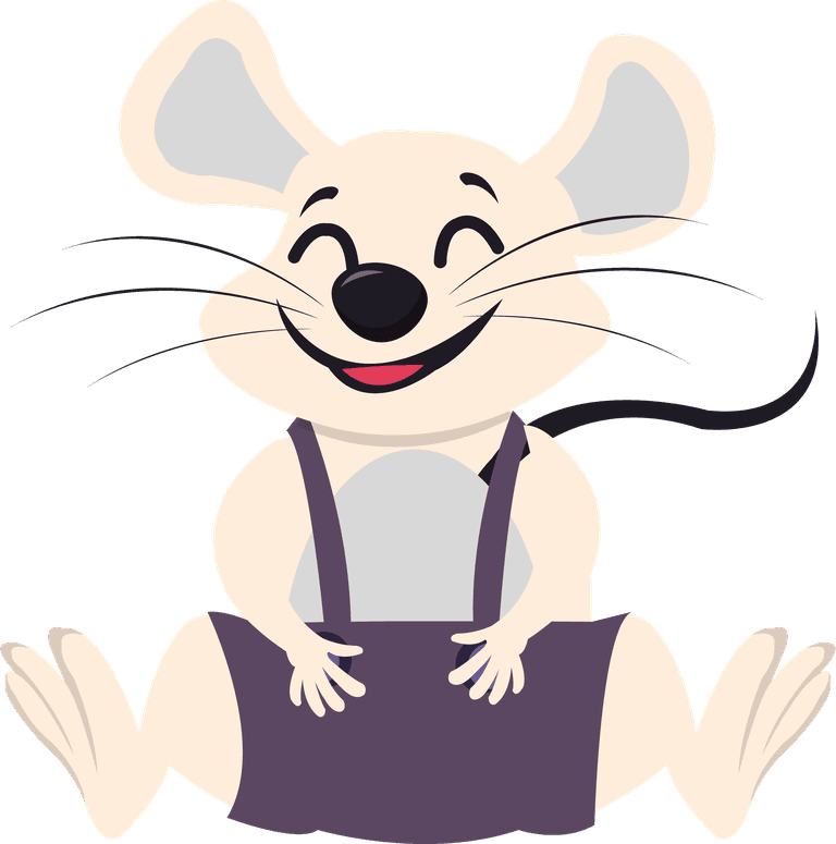 mouse icons funny stylized cartoon various gestures