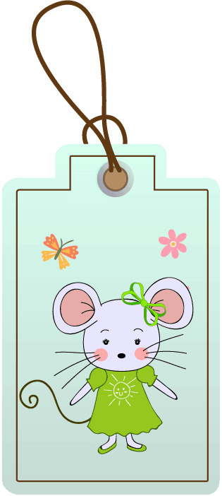 mouse tags templates cute colored stylized icons decor