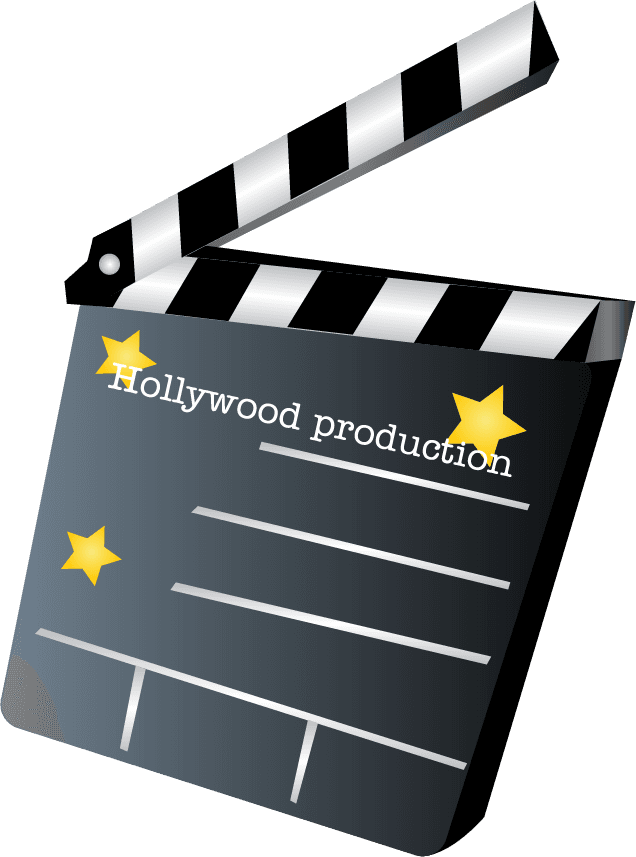 movie theme icon vector with a clapperboard design for film industry enthusiasts