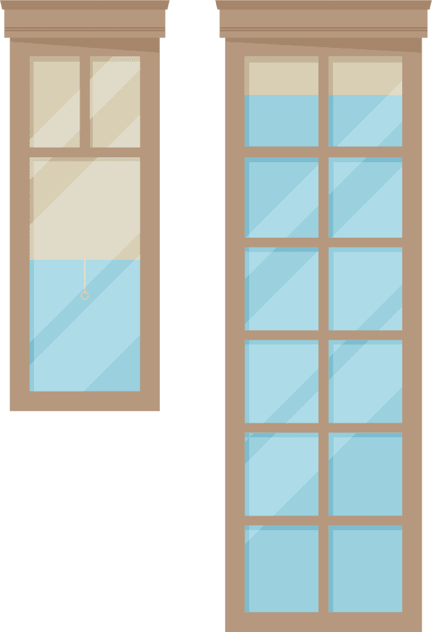 muntin bars window panels icons for modern architectural applications and interior decor