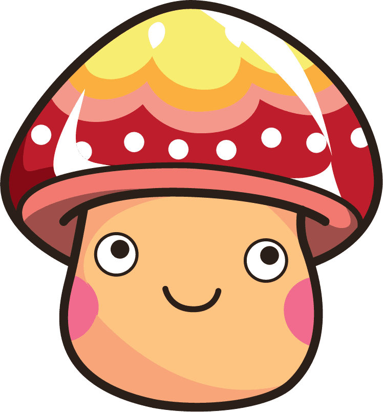 mushroom cartoon mushrooms set with vibrant colors and cheerful expressions for playful designs