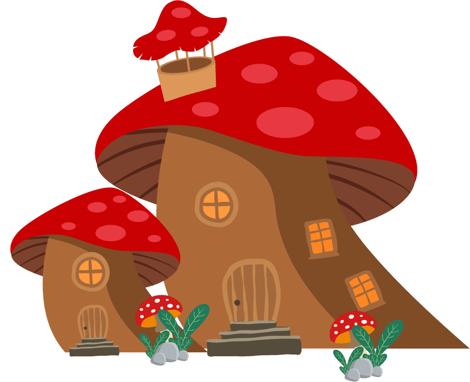 mushroom house fairy tale elements castle king legendary sketch