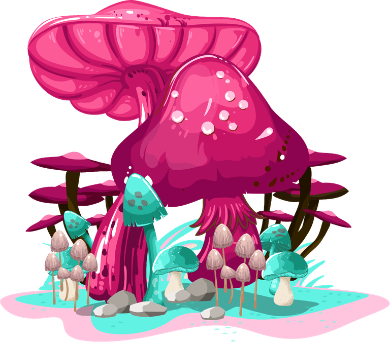 mushroom mushroom icons colorful growth sketch