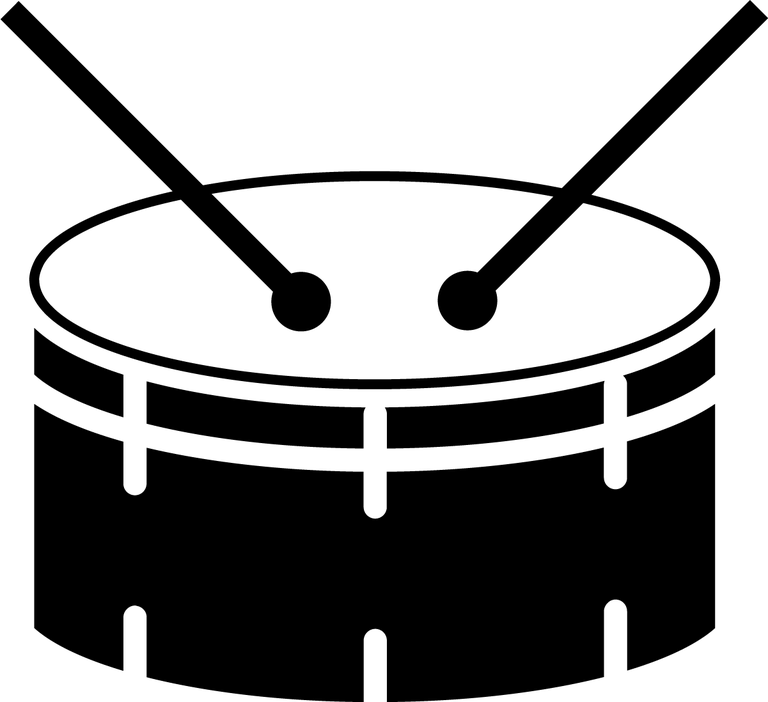 music instruments black and white icon