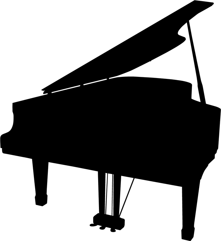 music instruments black and white icon