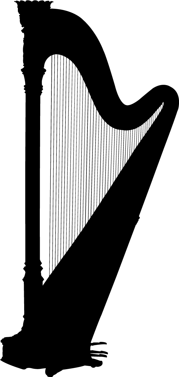 music instruments black and white icon