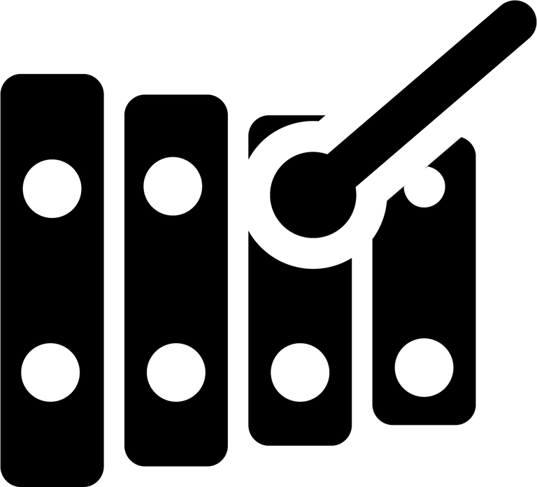 music instruments black and white icon