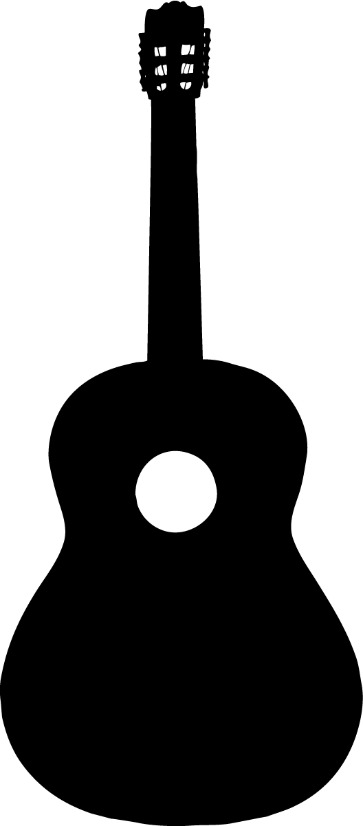 music instruments black and white icon