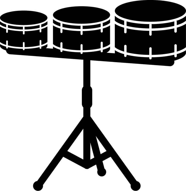 music instruments black and white icon
