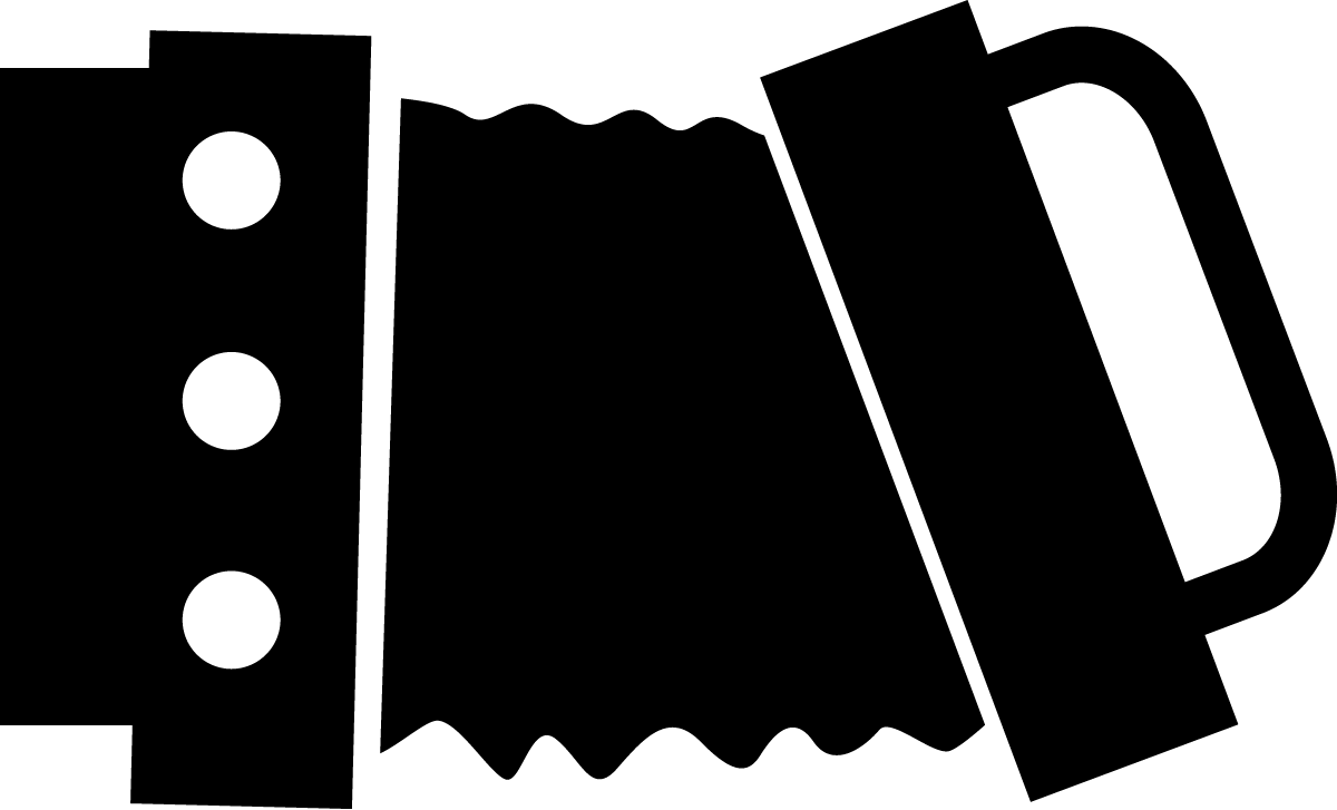 music instruments black and white icon