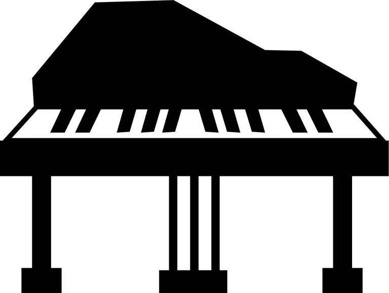 music instruments black and white icon