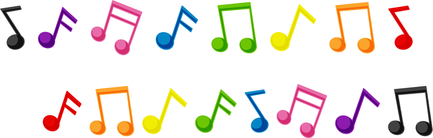 music note musical instrument pack with kids singing dancing