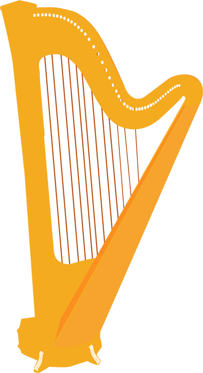 musical instrument musical instruments set colorful harp illustration for music lovers and educators