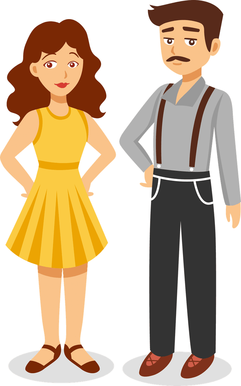 couples illustration by national with flat style