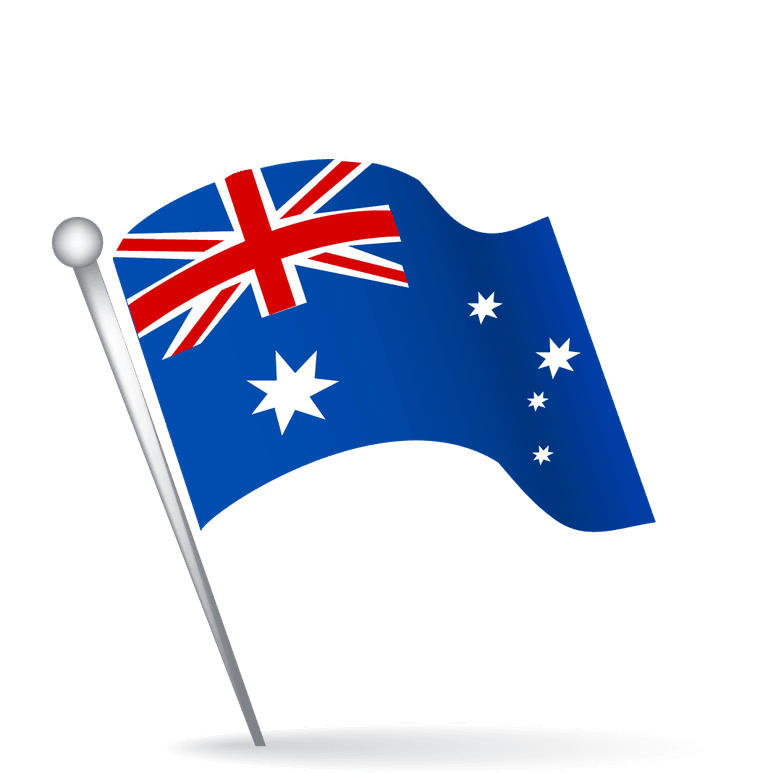 national flag world flags waving with australia's iconic colors and symbols in motion
