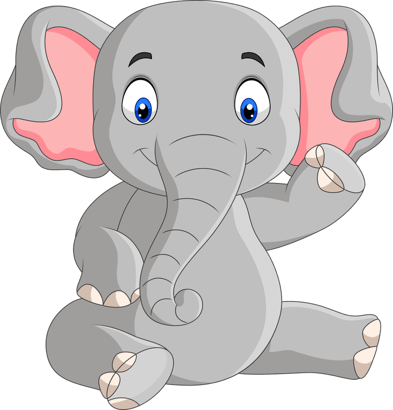 naughty elephant cartoon elephants collection with different actions