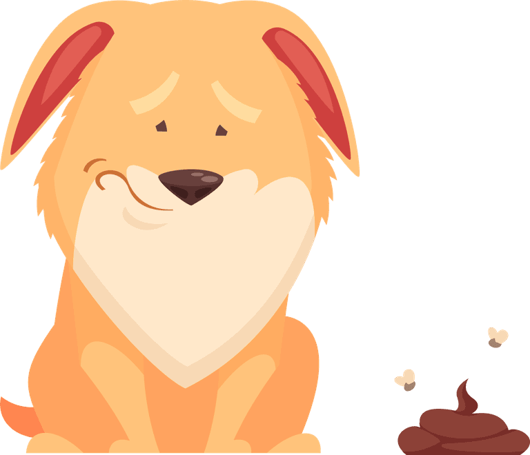 naughty stupid dog cartoon cute puppy set different situations