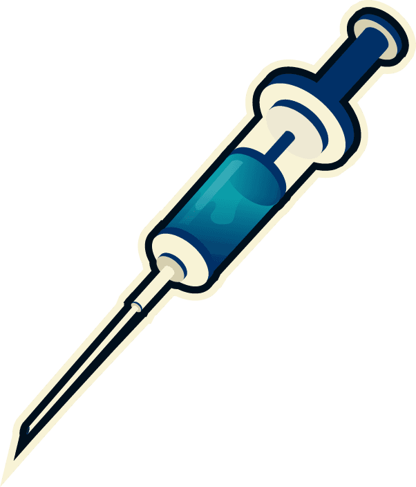 needle covid elements doctors viruses sketch