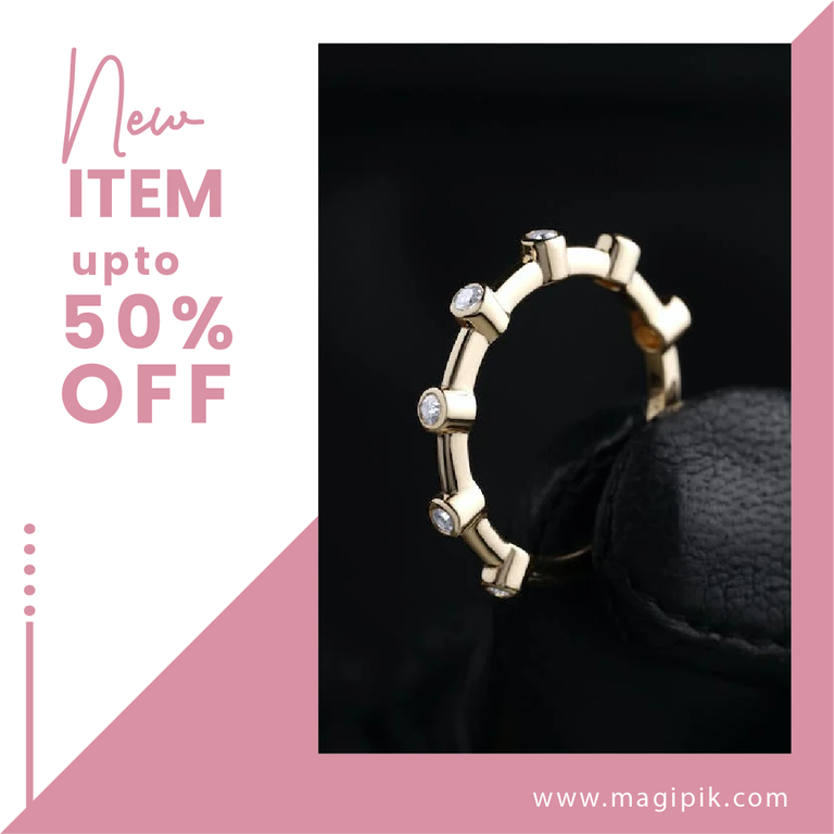 high-end jewelry promo with modern aesthetics and discount offers for fashion lovers