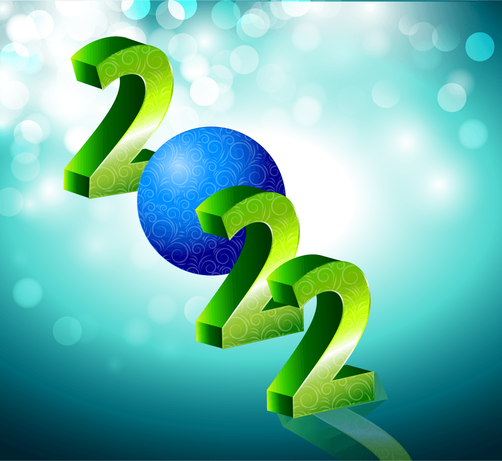 new year background number bokeh green background