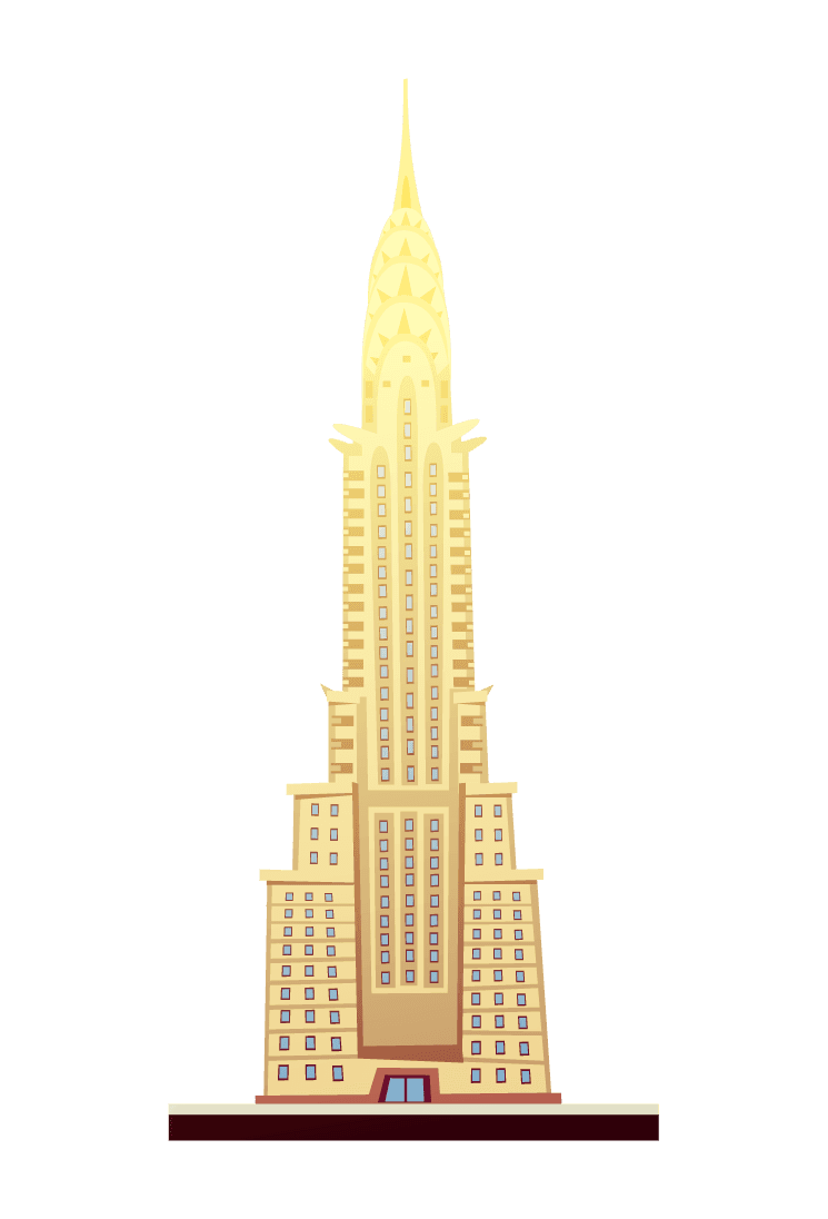 new york skyline concept with statue liberty empire state building chrysler building freed