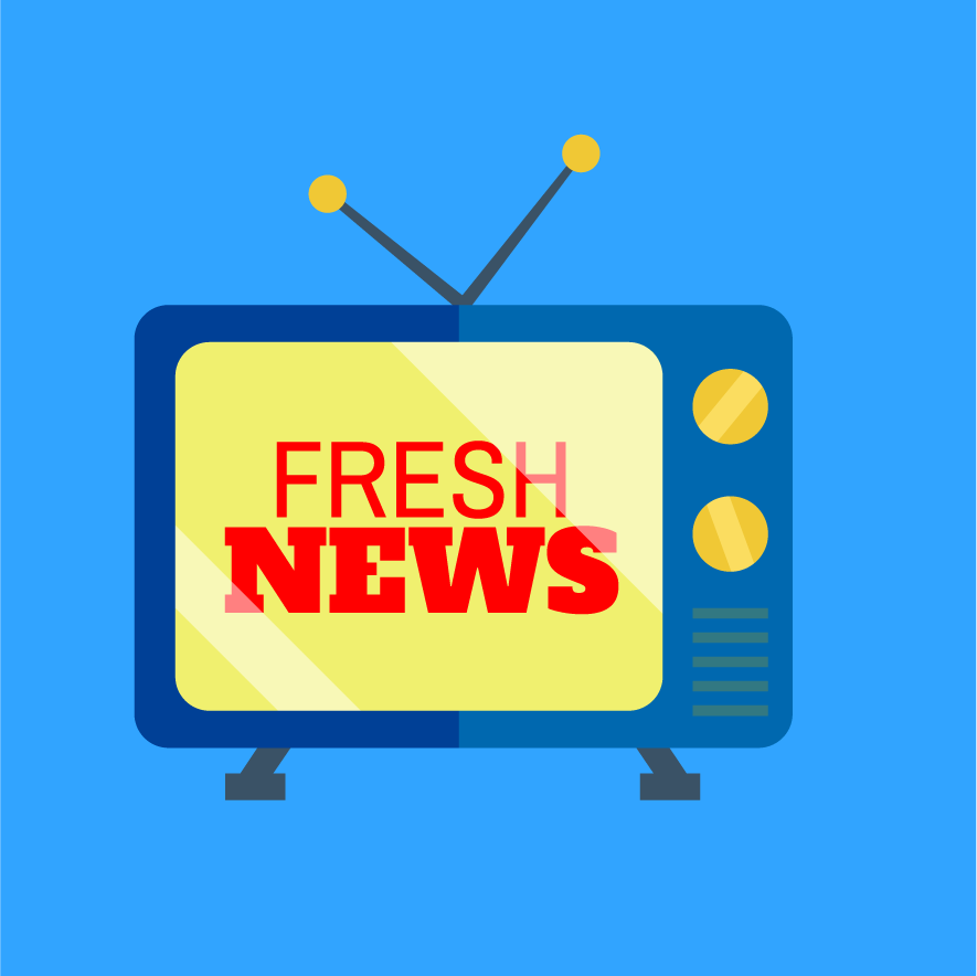 news elements various colored symbol flat 