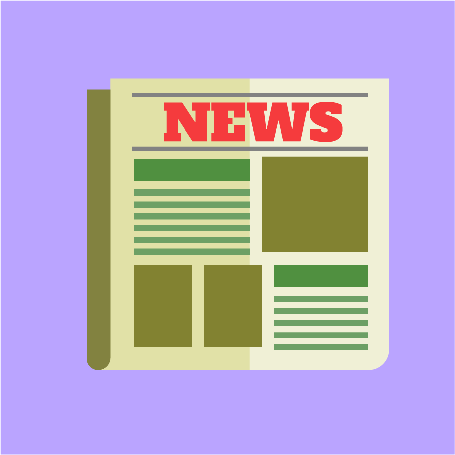 news elements various colored symbol flat 