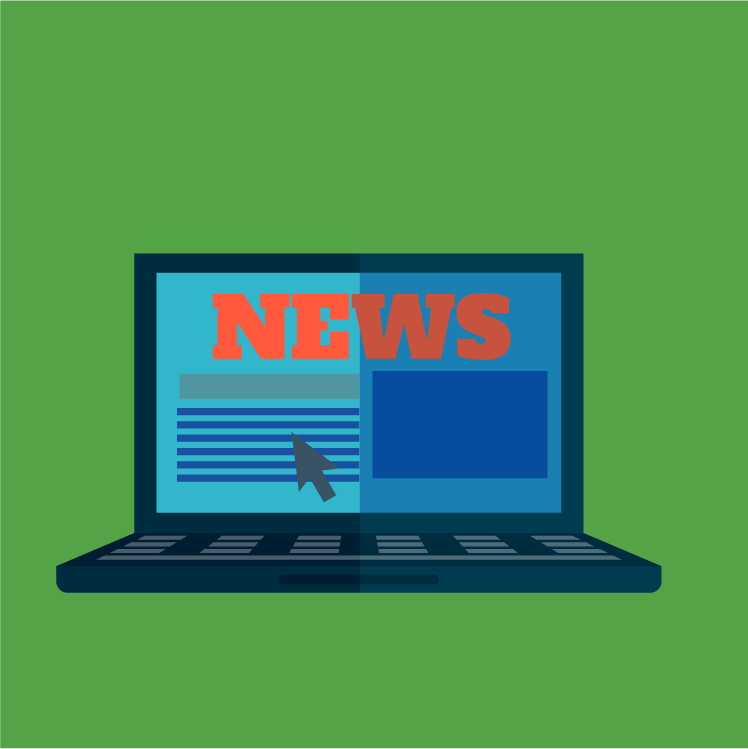 news elements various colored symbol flat 