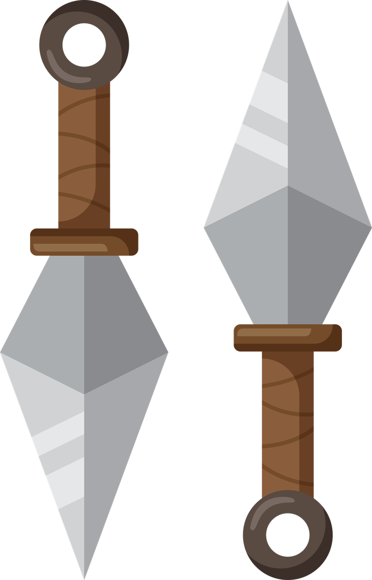 ninja element collection with flat design