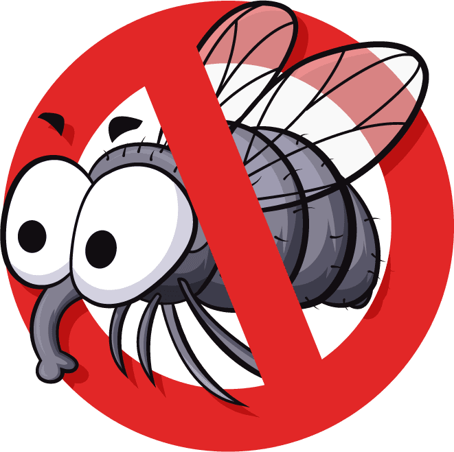no flies fly species icons colored classic handdrawn