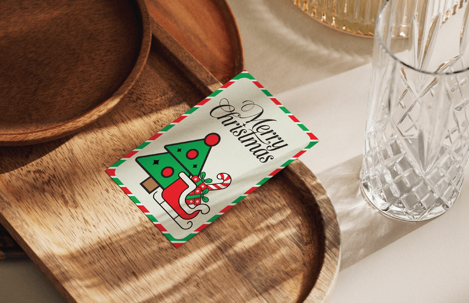 Christmas Card Vector Set – Festive Holiday Greeting Card Illustrations