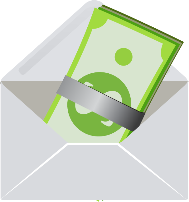 novo icon series money banknotes in envelope for digital transactions and savings