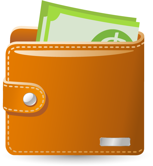 novo icon series money wallet illustration with cash for digital and print use