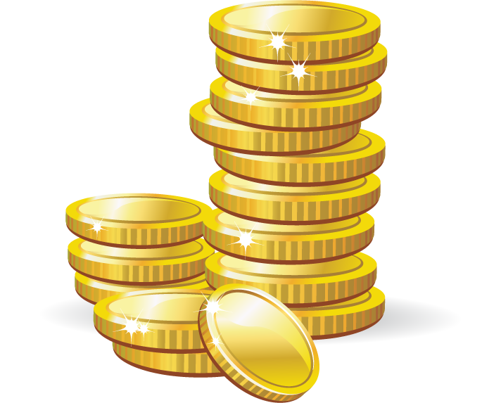 novo icon series money stack with shiny coins for financial applications and illustrations