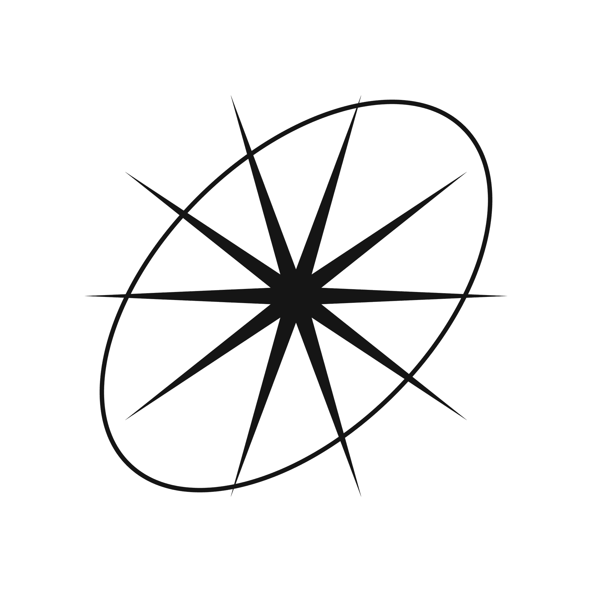 minimalist black compass rose element with eight points for wayfinding