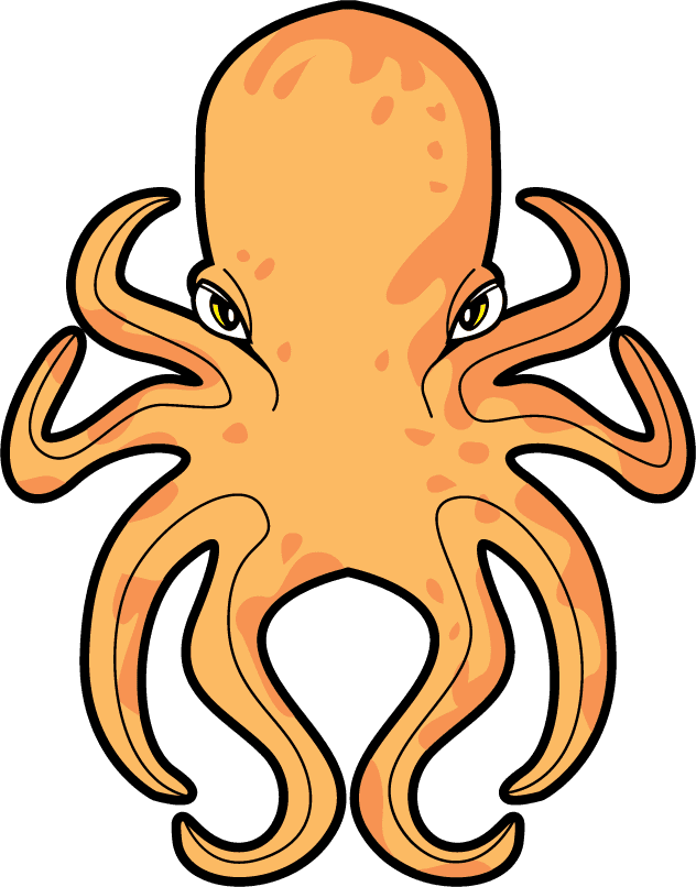 playful octopus cartoon cartoon octopus perfect for kids' room decor and educational materials