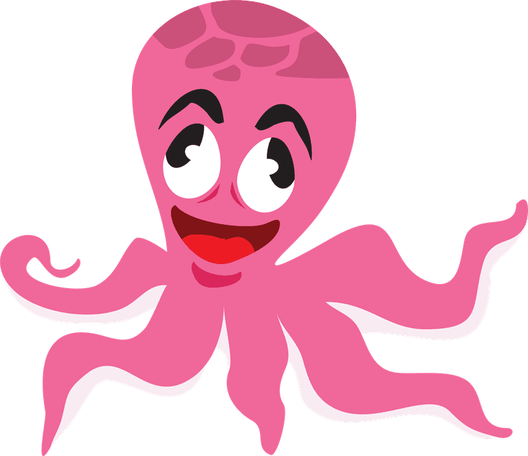 octopus marine animals common seafood character with fun personality for kids' illustrations