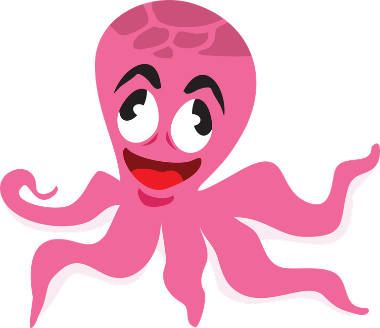 octopus marine animals common seafood character with fun personality for kids' illustrations