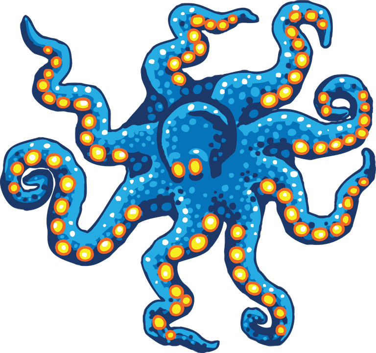 playful octopus octopus material with vibrant colors for marine-themed projects