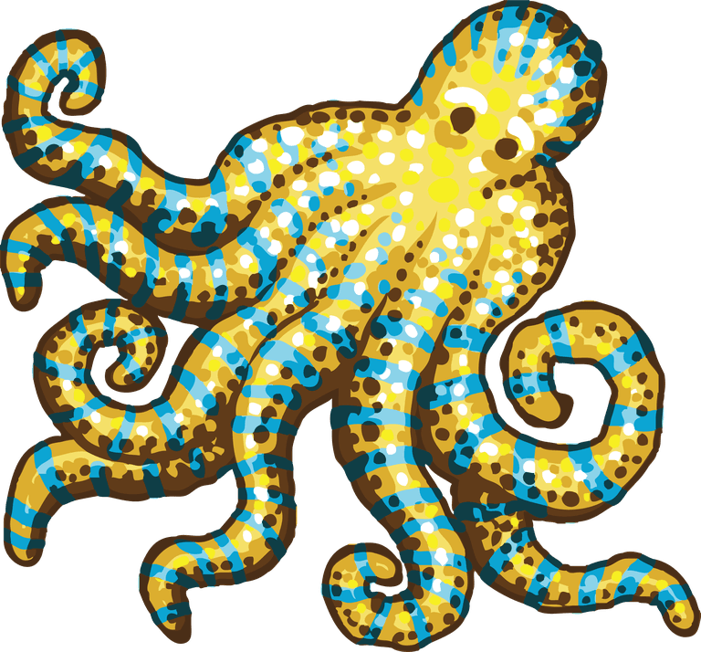 octopus octopus material with vibrant colors for underwater themes or educational projects