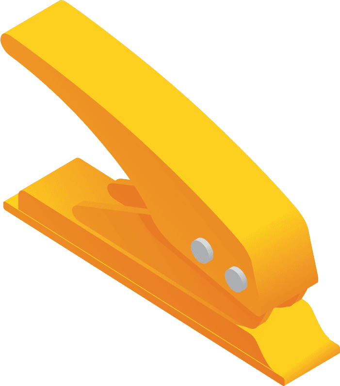 office accessories illustration vector featuring a bright yellow stapler for an efficient workspace