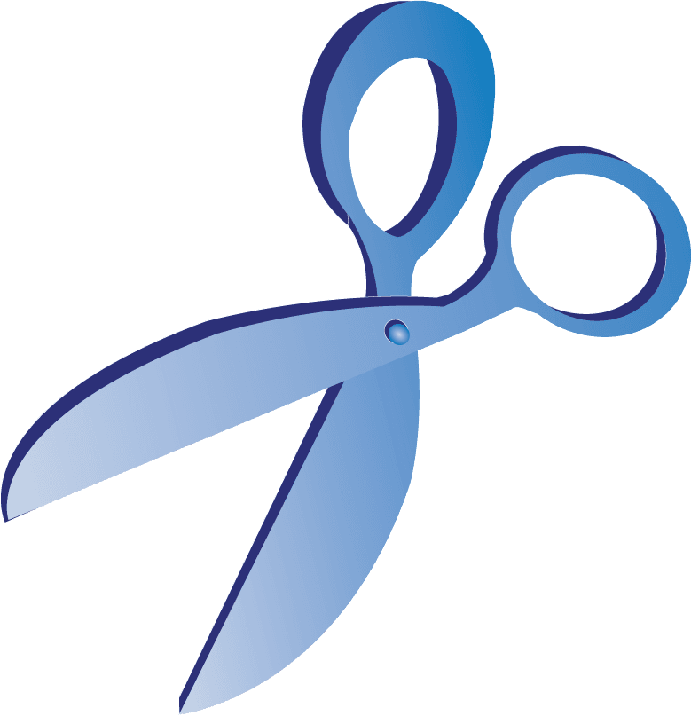 office accessories illustration vector featuring blue scissors for efficient workspace tasks