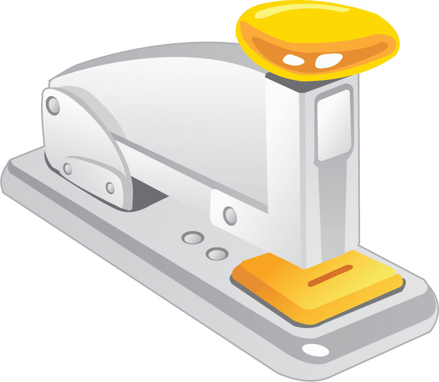 office accessories illustration vector featuring a modern stapler for efficient document handling