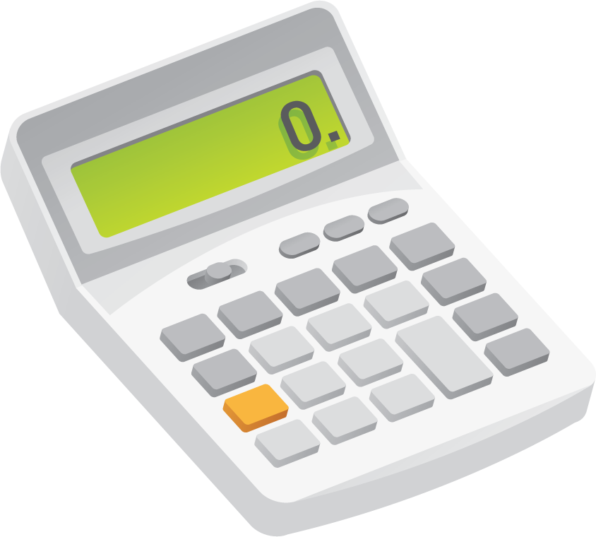 office accessories illustration vector of a modern calculator for efficient calculations