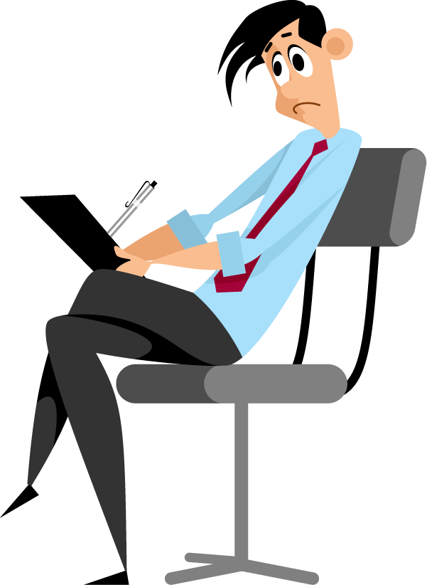 office workers cartoon design showcasing frustration during a long meeting session