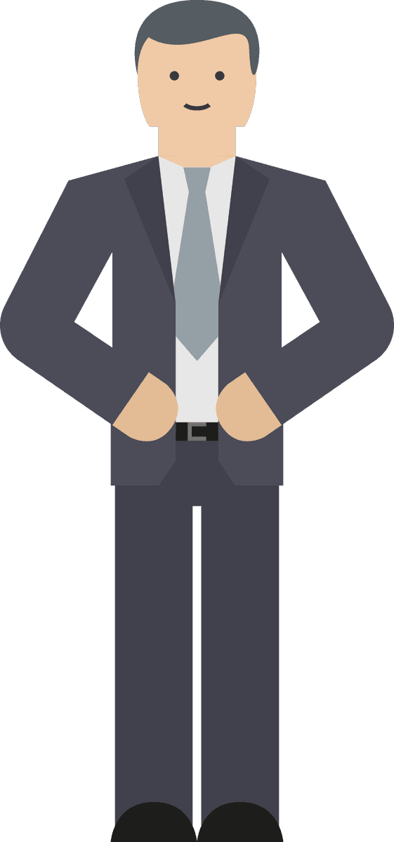 office workers set vectors featuring a confident businessman in a modern professional style