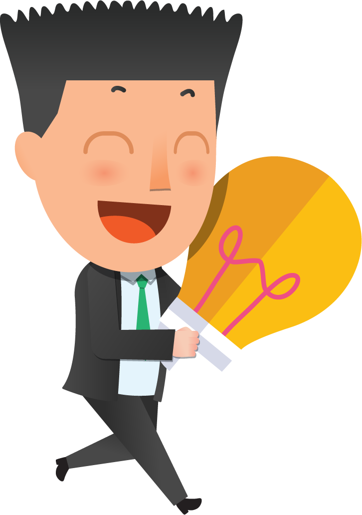 office workers set vectors featuring cheerful characters with ideas for innovative teamwork in modern settings