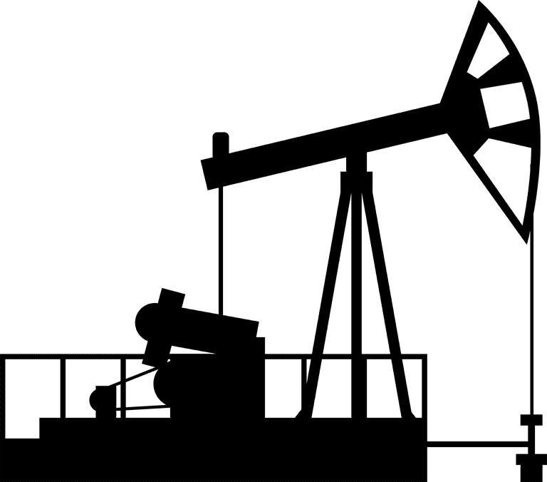 oil field pump silhouette vector ideal for energy sector and industrial presentations