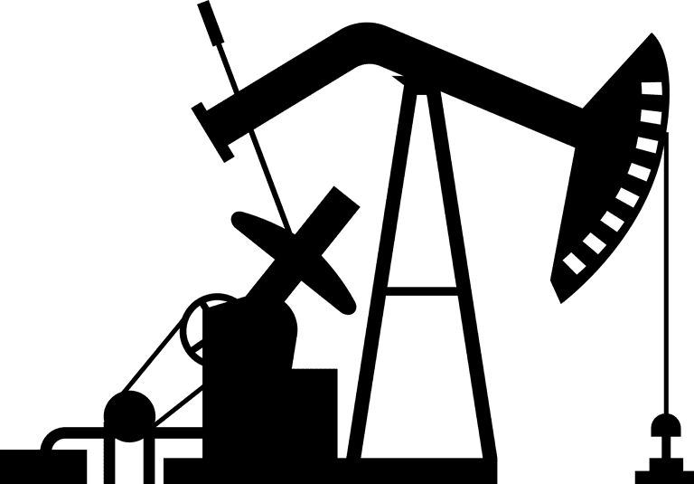 oil field pump silhouette vector